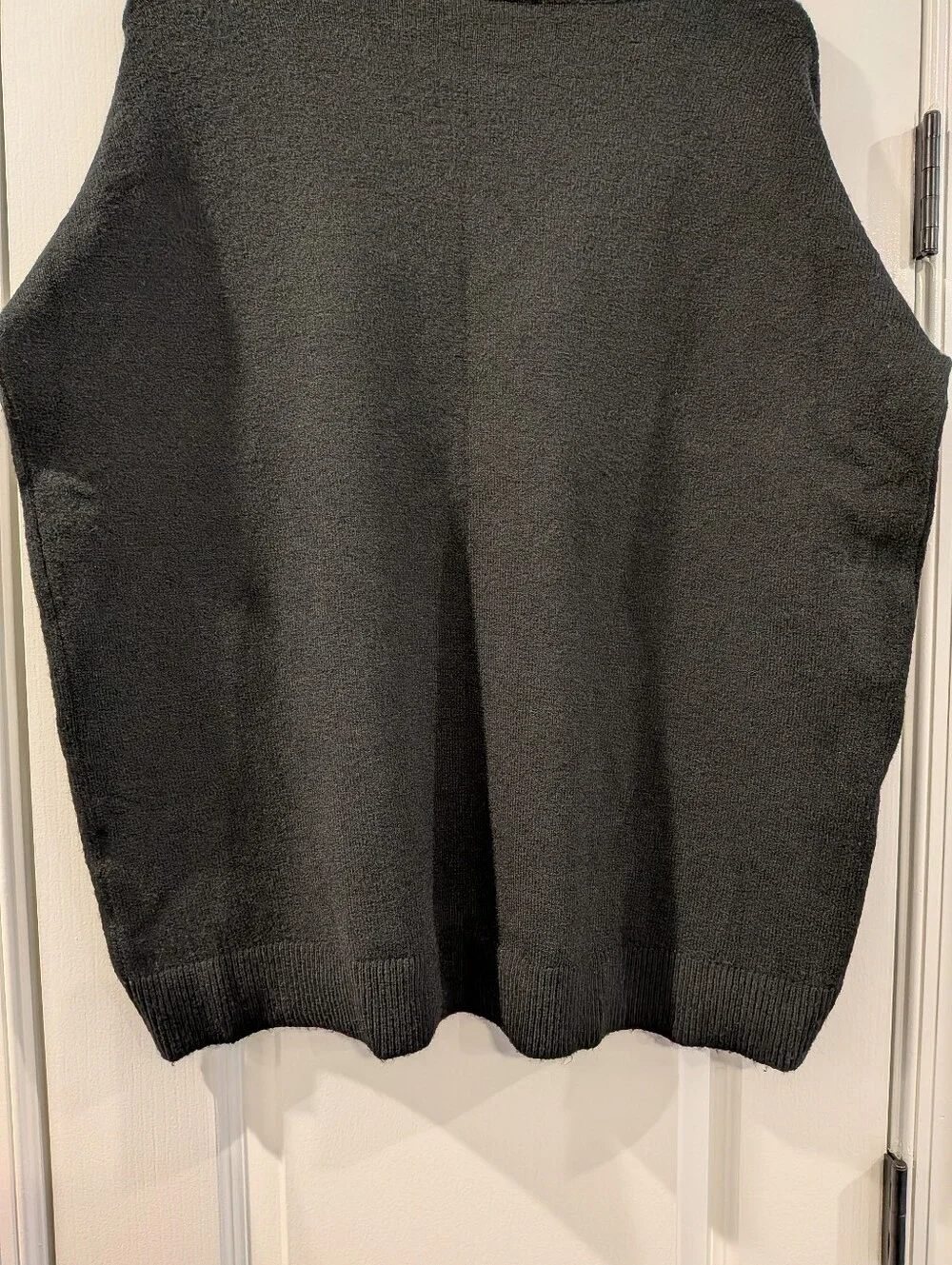 Hatch Eva Maternity Sweater Black V-Neck Wool Blend Minimalist Luxury Size XL
